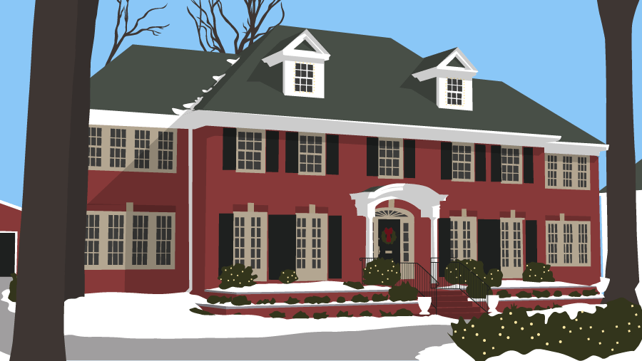 Home Alone house illustration