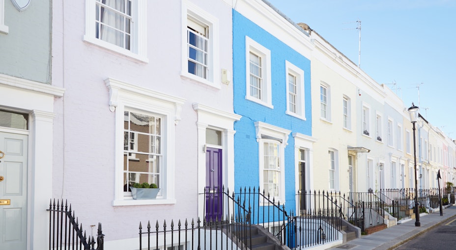 Colourful terraced houses