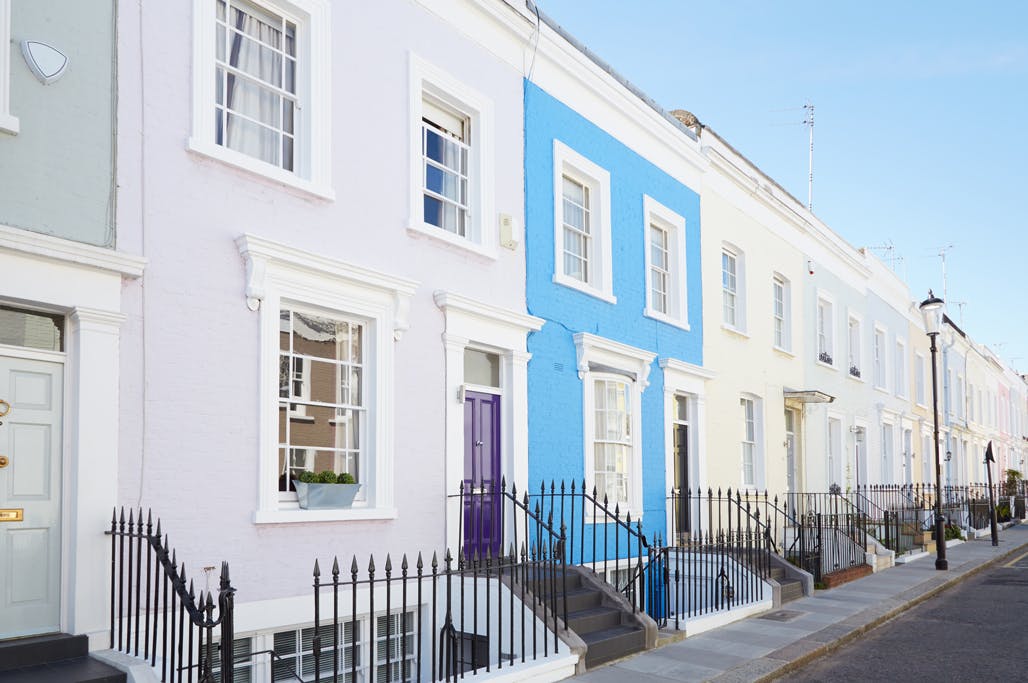 Colourful terraced houses