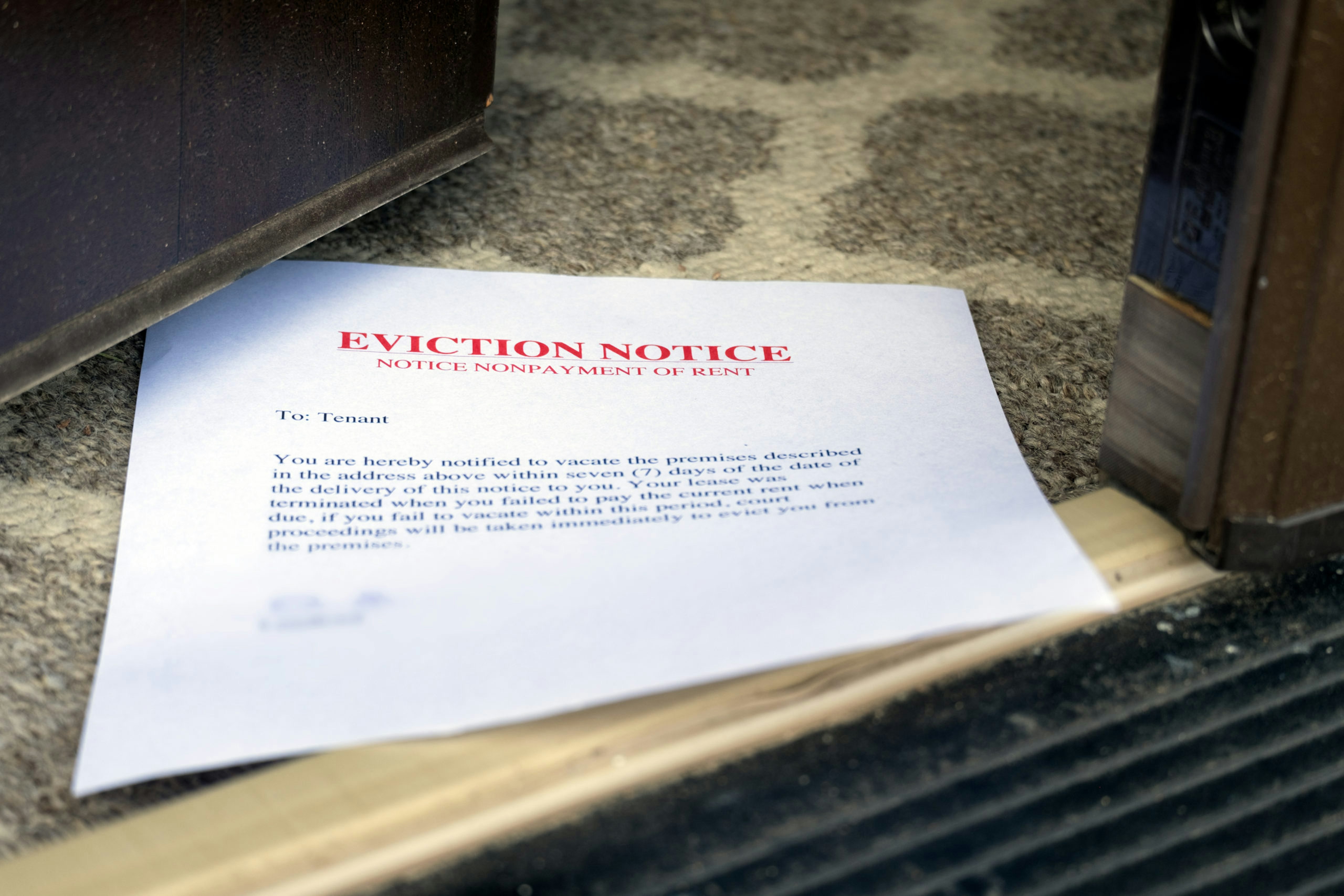 Evicting a tenant