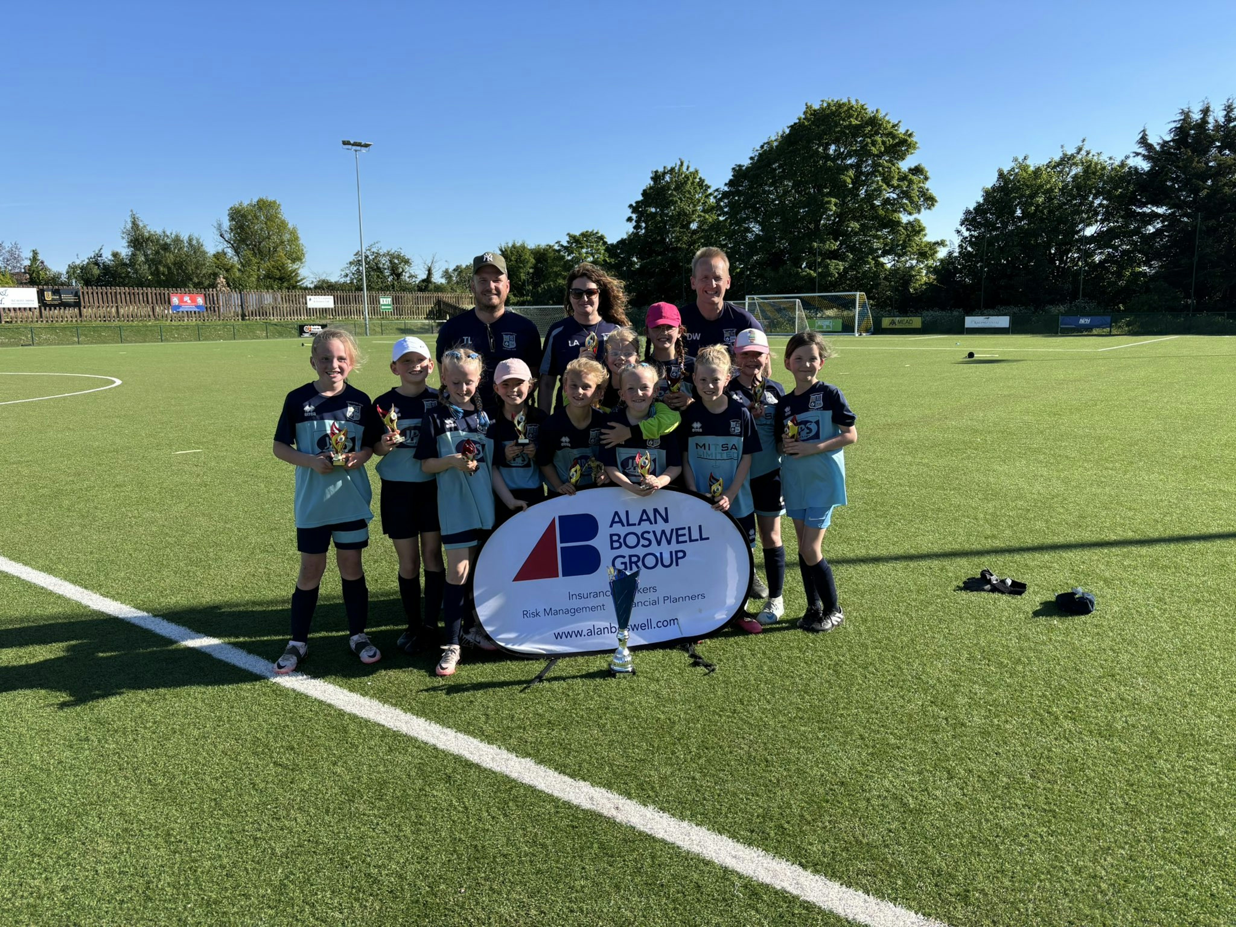 Under 9’s League Cup Winners of the Alan Boswell Group Cambridgeshire Girls and Women’s League 2024-25